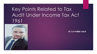 key points related with Tax Audit For the FY 2019-2020
