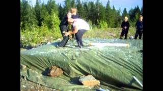 Big Body Drop On Light Tubes (Ghetto Wrestling Organization)