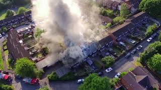 Drone 4K - Well Close house fire (15/06/2023)