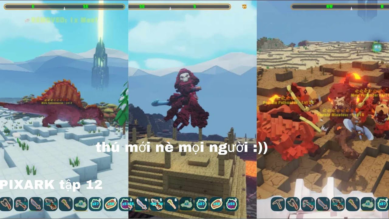 PIXARK tập 12 . Đi khám phá mình phát hiện nhiều thú mới và bắt đc em ice bear nè mn :))