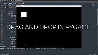 How to drag and drop in pygame | Pygame Tutorial