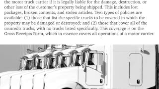 Motor truck cargo insurance