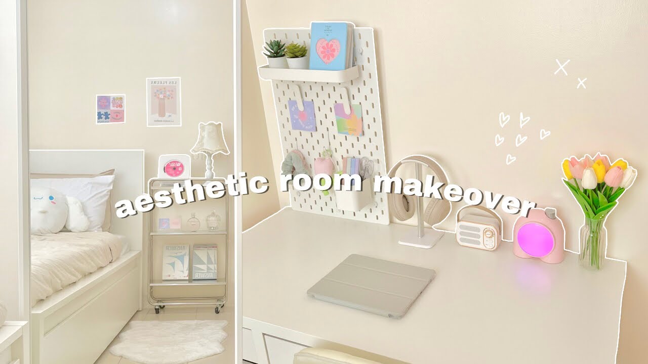 aesthetic small room makeover 🌷🐇 | ikea shopping | korean & pinterest ...