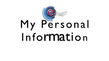 eP2P Application Tutorial - e - Data - My Personal Information