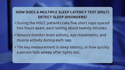 How Does A Multiple Sleep Latency Test (MSLT) Detect Sleep Disorders? - Sleep Apnea Support Network