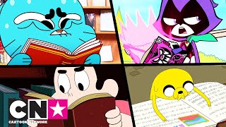 Gumball + Tinerii Titani + Sănceapă aventura + Steven | Cărțile sunt distractive! | Cartoon Network