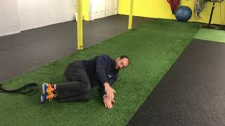 Side lying diagonal reach