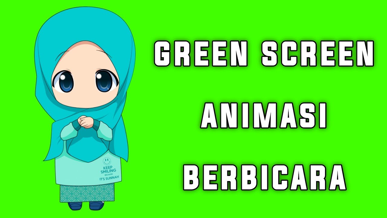 Green Screen Animasi Muslimah Animasi Mulut Bergerak Youtube Kartun Animasi Papan Kelas