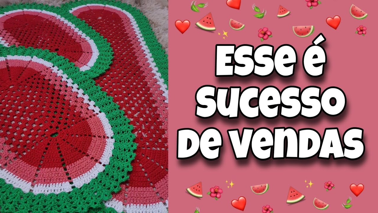 Jogo de Cozinha Melancia l Sucesso de Vendas @Ateliê Doce Crochê