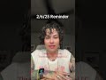 2/6/25 Reminder