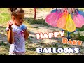 Играем  Бомбочками с водой из шариков /Happy  Baby Water Balloons /111 Шариков за 60 секунд