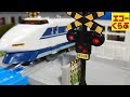 プラレール 変な音がする踏切を新幹線やSLや特急電車がたくさん走るよ！Plarail echoechoclub