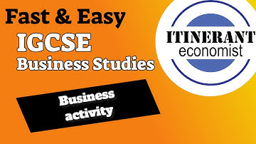 IGCSE Business studies 0450 - 1.1 Business activity
