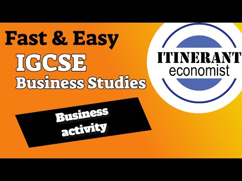 IGCSE Business studies 0450 - 1.1 Business activity
