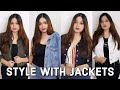 10 Ways To Wear Denim Jackets | How To Style Jackets with Tees, Tank Tops, Crop Tops & More!