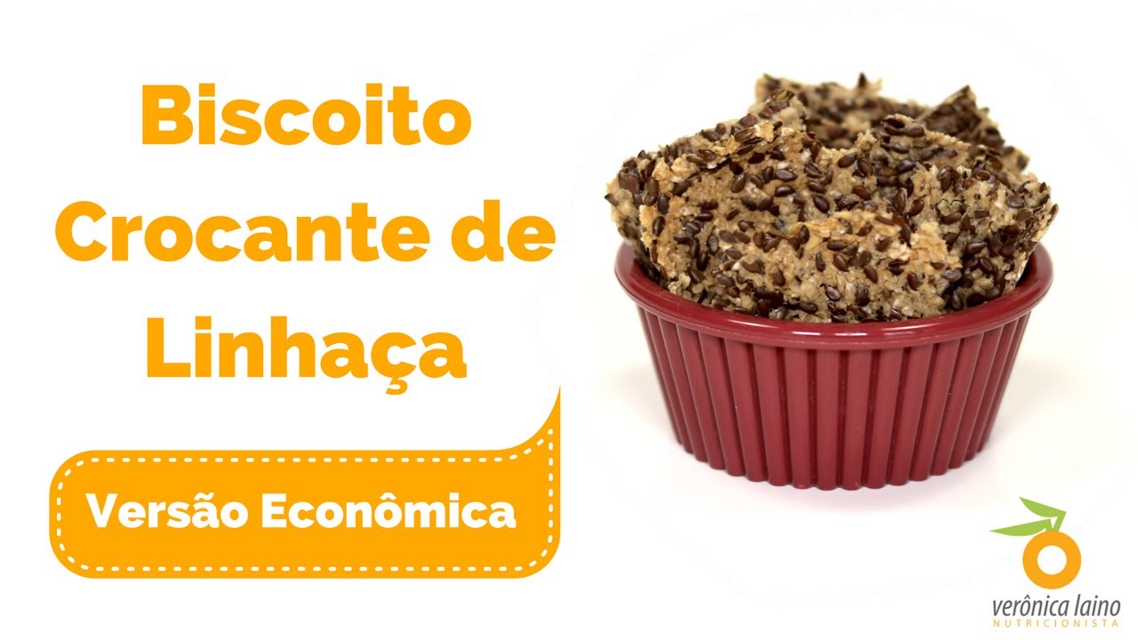 BISCOITO CROCANTE DE LINHAÇA RECEITA BARATA, FÁCIL DE FAZER, SEM OVO, VEGETARIANA, VEGANA