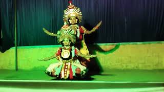 Yakshagana dance in bajana managlothsava at mulkadu..