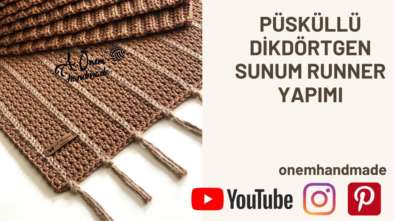 Püsküllü Dikdörtgen Sunum Runner Tüm Detaylarıyla Bu Video