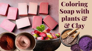 LEARN How to Color COLD PROCESSED SOAP with NATURAL COLORANTS using Plants & Clays. SHEA BUTTER SOAP