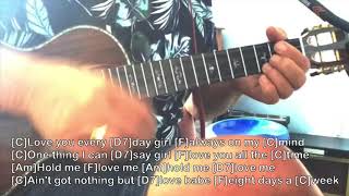 Video thumbnail of "Eight Days A Week in C ukulele singalong"