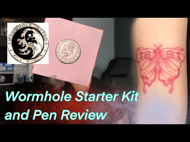 Wormhole Tattoo Gun Complete Kit Tattoo Machine Pen Power Supply Ink  beginners