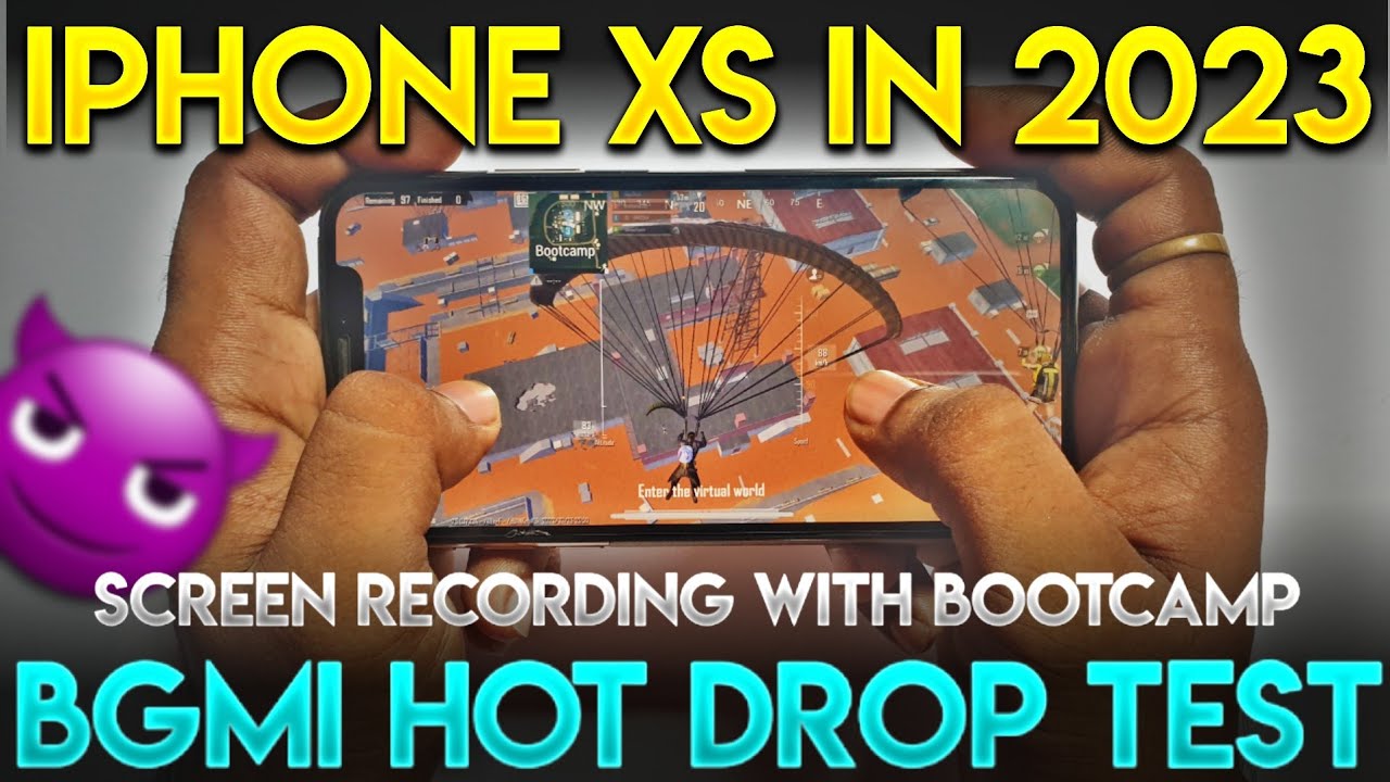 iPhone XS BGMI ( Bootcamp )Hot Drop Test With Screen Recording • Lag ...