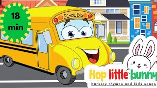 Wheels on the bus + More Nursery rhymes and Kids songs by Hop little bunny by Hop little bunny - Nursery rhymes and kids songs 986 views 2 weeks ago 17 minutes