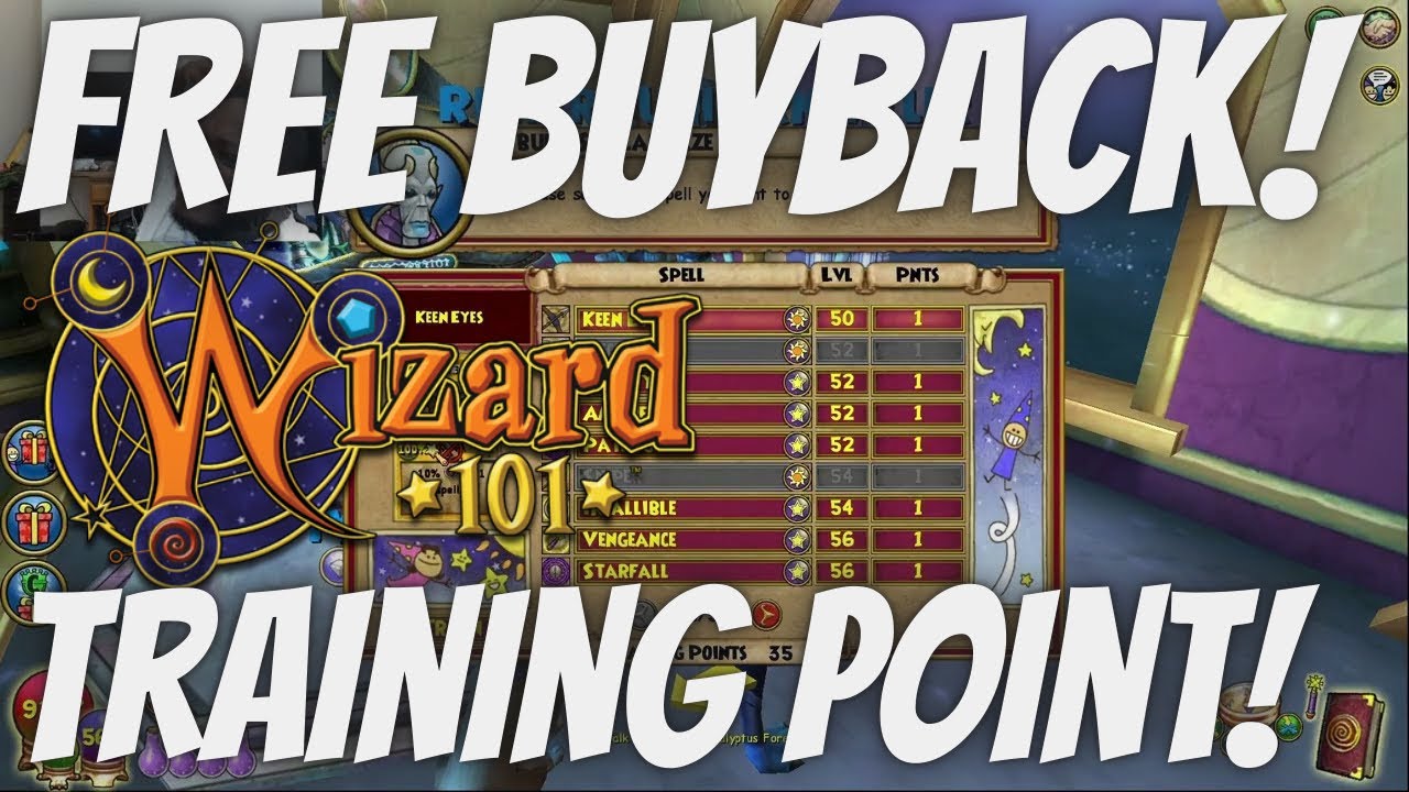 FREE TRAINING POINT BUYBACK! WHAT SPELLS TO GET! Wizard101! YouTube