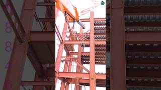 🔩 Heavy Steel Structure Erection Work | Steel King Work #shorts #welding #construction # viral video