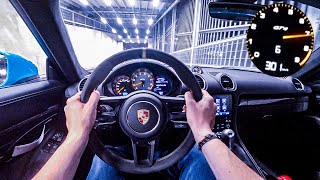 2020 Porsche 718 Cayman GT4 (420HP) NIGHT POV DRIVE Onboard +300KM/H (60FPS)