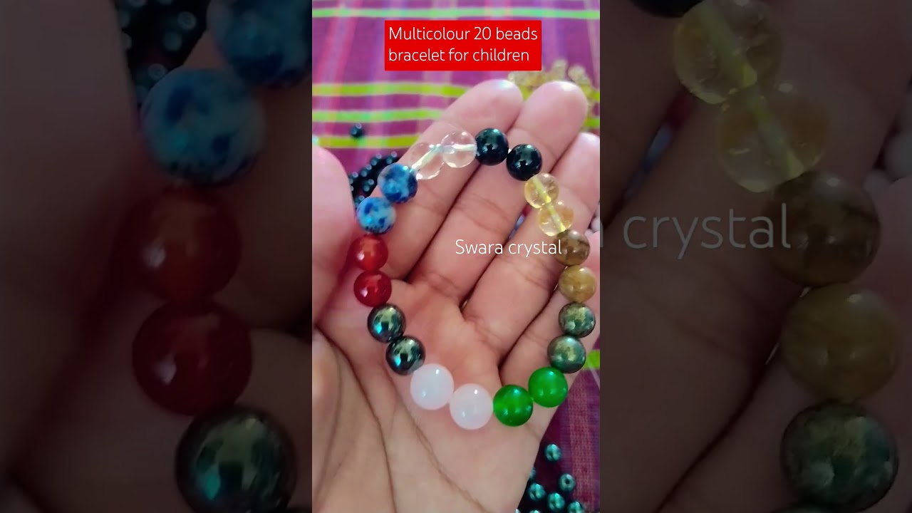 multicolour 20 beads bracelet for children 