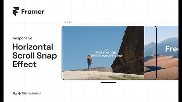 Responsive Horizontal Scroll Snap Effect using Framer | Free Remix