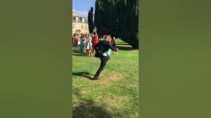 Lad runs off from wedding party after his girlfriend catches the bouquet | CONTENTbible #Shorts