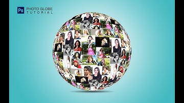 3d Photo Globe Tutorial on adobe Photoshop.