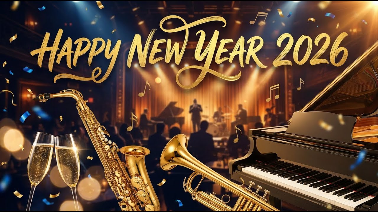 Happy New Year 2026 🎆 Smooth Jazz & Bossa Nova | Cozy Jazz Cafe Ambience ☕🎷 | 2H 28M
