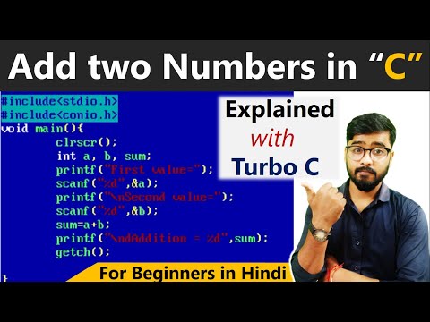 Program to Add two numbers in C Language | Turbo C | By Rahul Chaudhary