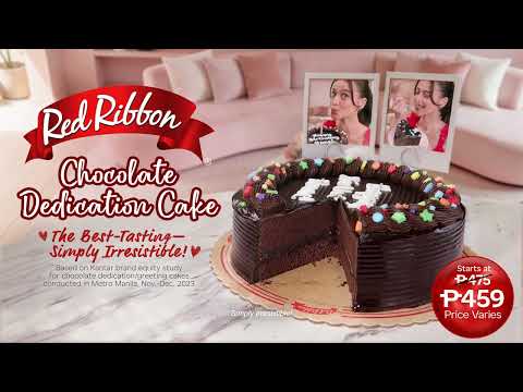 Red Ribbon's Best-Tasting Chocolate Dedication Cake for Birthdays!