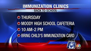 Back-to-school immunization clinics for CCISD, Head Start program
