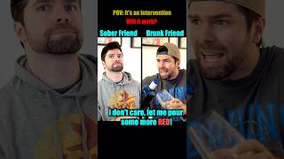 Mash up! A drunk friend is confronted… Drinking in morse code - paint the town red blinking