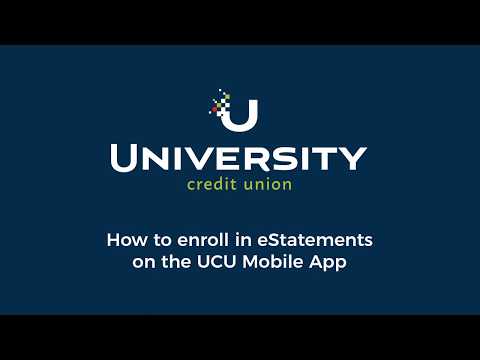 How to enroll in eStatements on the UCU Mobile App