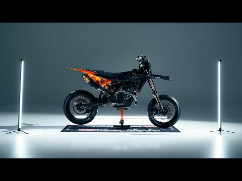 Elliot Gröndahl DREAM BUILD – 2025 KTM 450 EXC-F supermoto bike | Cinematic ASMR workshop studio 4K