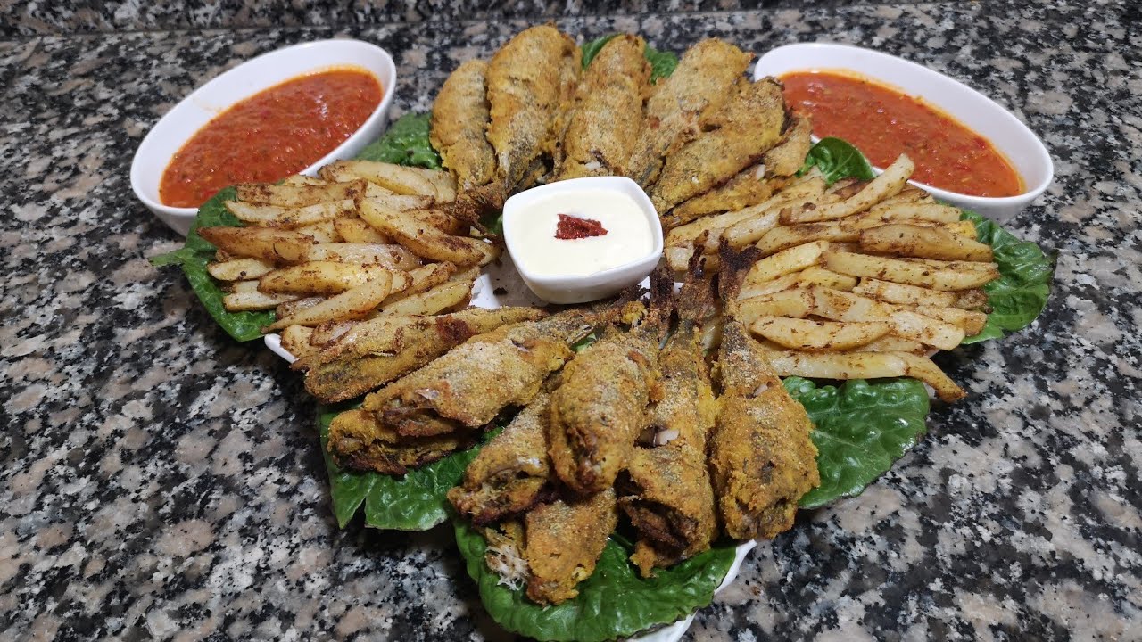 سمك الشرن في الفرن بحال المقلي كيجي مقرمش وبنيين بتتبيلة جيد رائع مرافق بالبطاطس