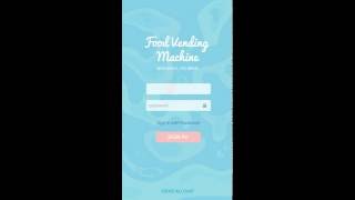 Food Vending Machine Application - Login Page screenshot 1
