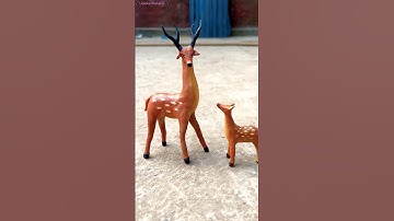 Try it 🥰 /how to make deer with clay /Mitti ka deer banana #diy #shorts #shortvideo #youtubeshorts