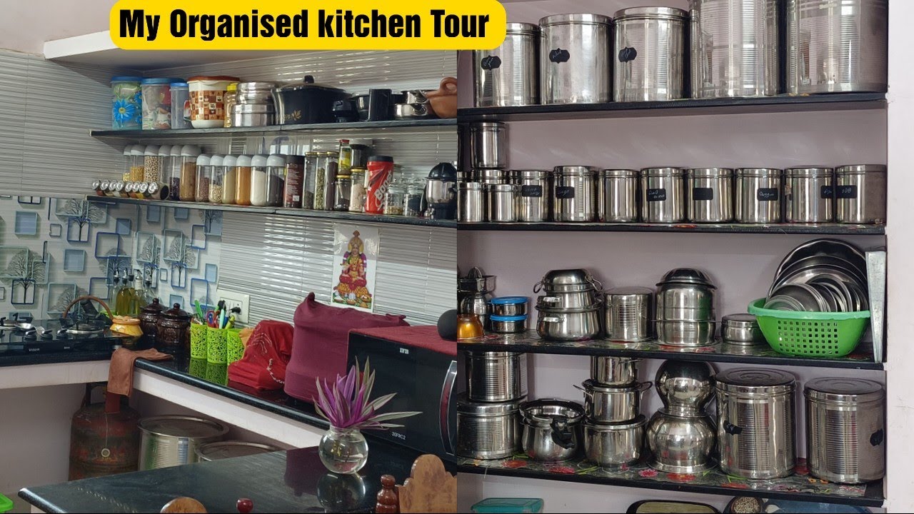 💁kitchen organisations ideas in tamil/#KitchenTour/space saving ideas ...