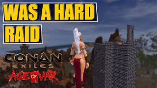 Raiding HugePillar Base With Bat Rider - The Most Intense Raid : Conan Exiles Age Of War Raid & Pvp