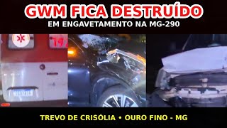 SERIOUS accident on MG 290. HYBRID Haval destroyed at the Crisólia junction