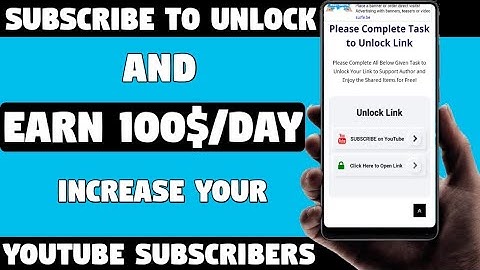 Best Subscribe To Unlock Website | Subscribe To Unlock & Earn Money | Url Shortener Unlimited Trick