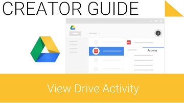 How to View Drive activity information