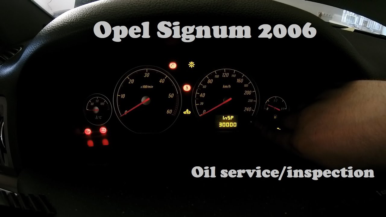 Opel Signum oil service